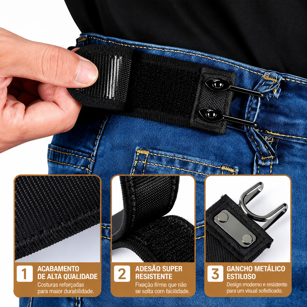 FlexHold™ | Cinto Flexível para Trabalho e dia a dia