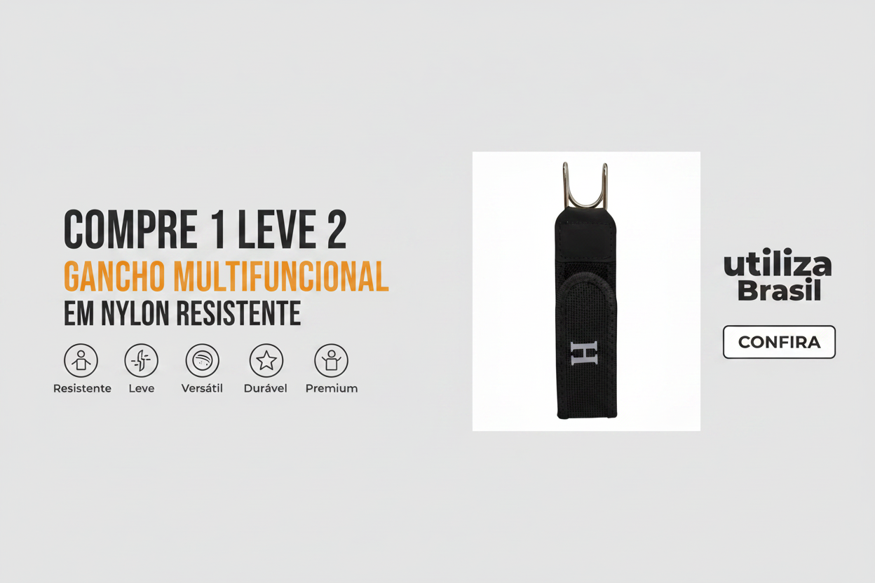 Banner utiliza Brasil - Gancho Multifuncional