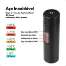 Garrafa Térmica 500ml com Termômetro LED – Aço Inox