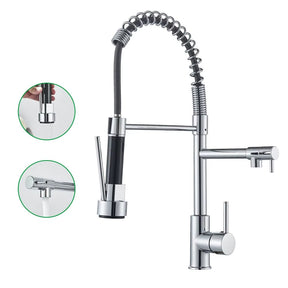 Torneira Gourmet Bica Alta Mola Pull Down Monocomando Cromada 360°