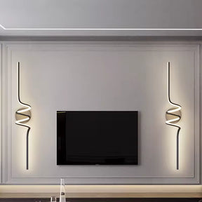 Arandela LED Minimalista Preta – Iluminação Parede