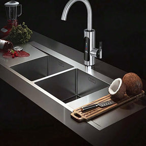 Torneira Elétrica Instantânea Giratória 360° Inox 3000W