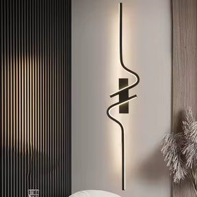 Arandela LED Minimalista Preta – Iluminação Parede